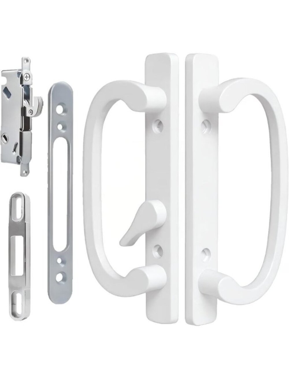 Offset Sliding Patio Door Handle Set Mortise Lock 45° Keyway 1-3/8" To 2" Door
